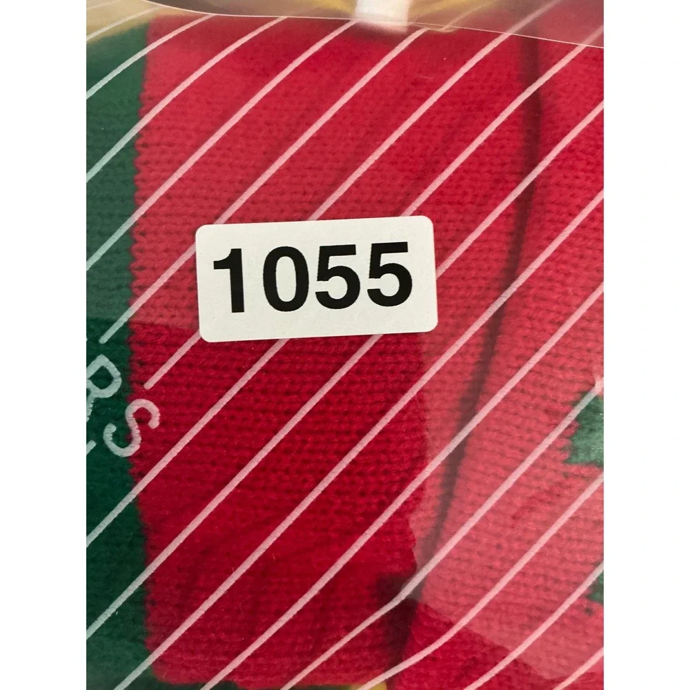 Christmas Stocking Jingle‎ Bells Jingle All The Way Red Green White Knit Bells